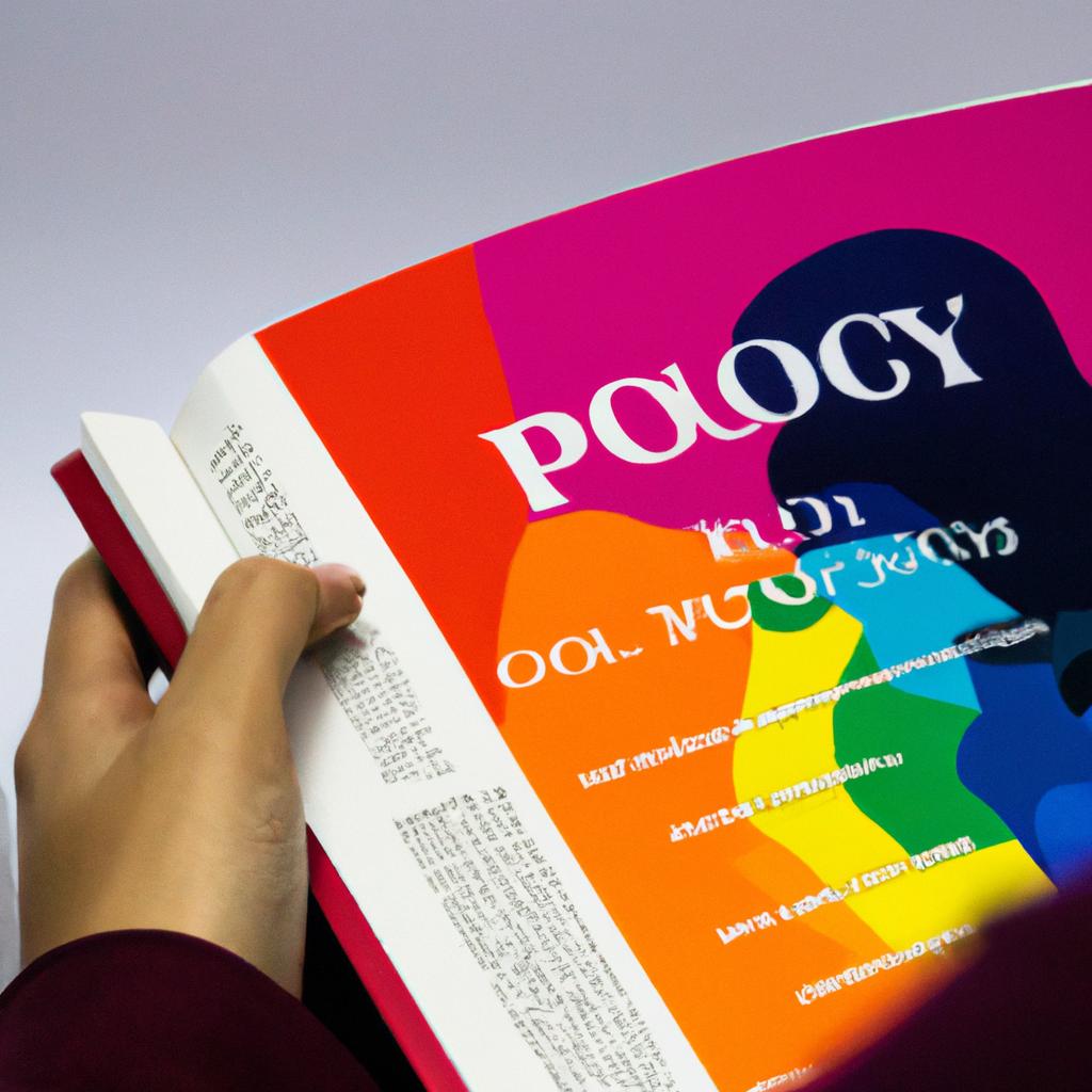 Person studying color psychology book