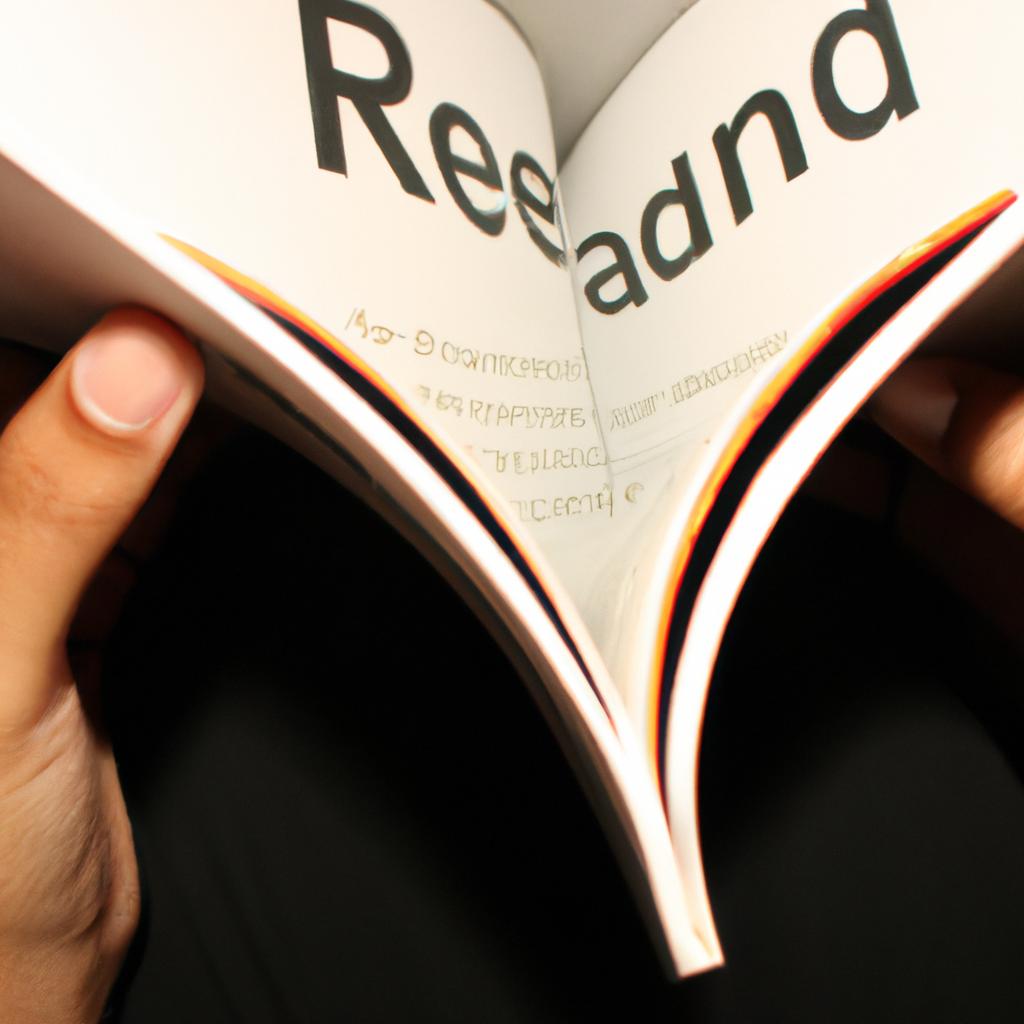 Person reading typography design book